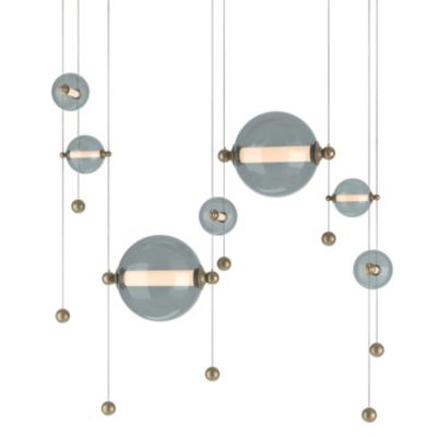 Hubbardton Forge Abacus Double LED Linear Chandelier - Color: Antique - Siz