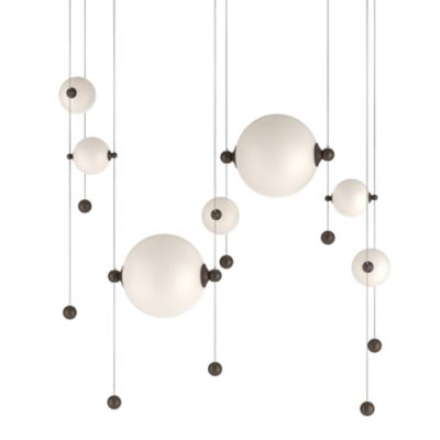 Hubbardton Forge Abacus Double LED Linear Chandelier - Color: Matte - Size: