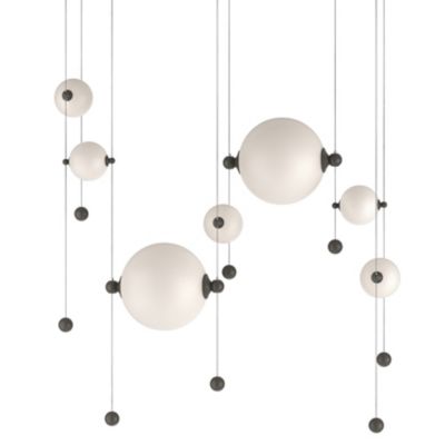 Hubbardton Forge Abacus Double LED Linear Chandelier - Color: Matte - Size: