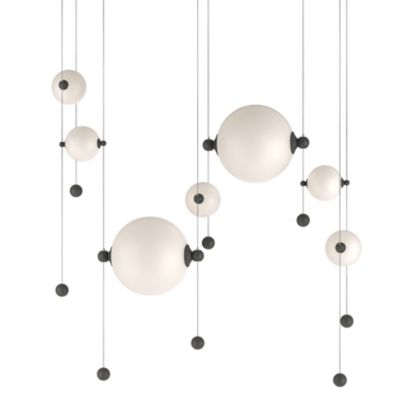 Hubbardton Forge Abacus Double LED Linear Chandelier - Color: Polished - Si