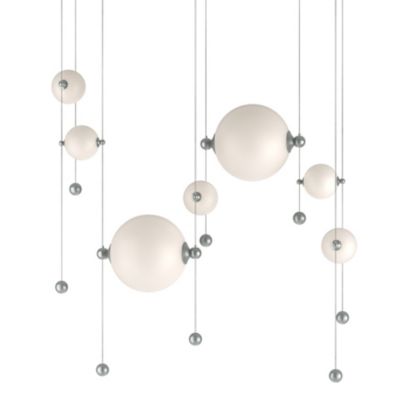 Hubbardton Forge Abacus Double LED Linear Chandelier - Color: Polished - Si