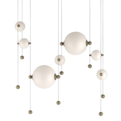 Hubbardton Forge Abacus Double LED Linear Chandelier - Color: Antique - Siz