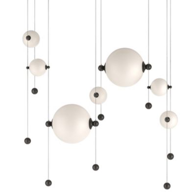 Hubbardton Forge Abacus Double LED Linear Chandelier - Color: Oil Rubbed - 