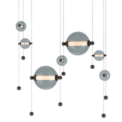 Hubbardton Forge Abacus Double LED Linear Chandelier - Color: Oil Rubbed - 