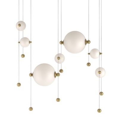 Hubbardton Forge Abacus Double LED Linear Chandelier - Color: Polished - Si