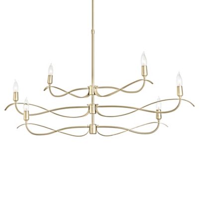 Hubbardton Forge Willow 3-Tier Chandelier - Color: Brass - Size: Small - 13