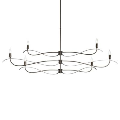 Hubbardton Forge Willow 3-Tier Chandelier - Color: Grey - Size: Large - 136