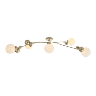 Hubbardton Forge Sprig Semi-Flushmount Light - Color: Gold - Size: 5 light 