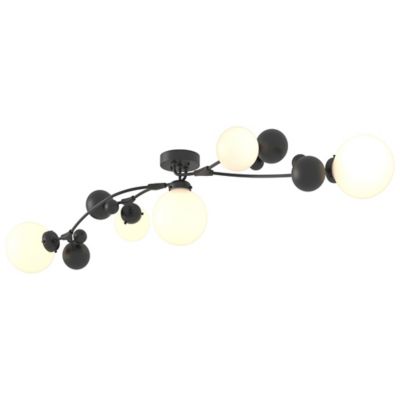 Hubbardton Forge Sprig Semi-Flushmount Light - Color: Black - Size: 5 light