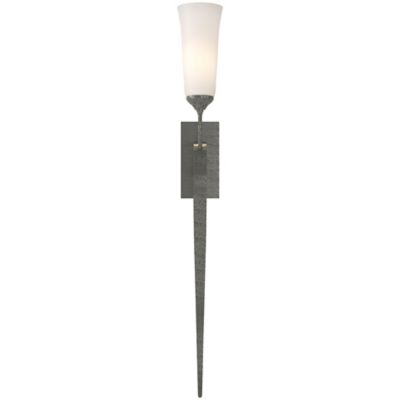 Hubbardton Forge Sweeping Taper Wall Sconce - Color: Silver - Size: Large -