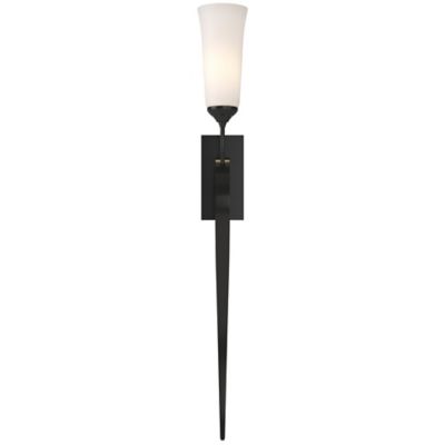 Hubbardton Forge Sweeping Taper Wall Sconce - Color: Black - Size: Large - 