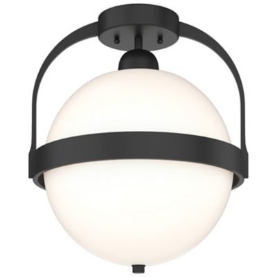 Hubbardton Forge Atlas Semi-Flushmount Light - Color: Black - Size: 1 light