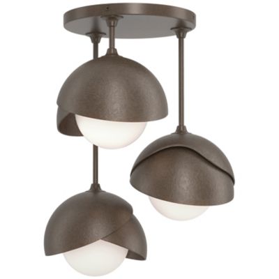 HBF2266782 Hubbardton Forge Brooklyn 3-Light Double Shade Sem sku HBF2266782