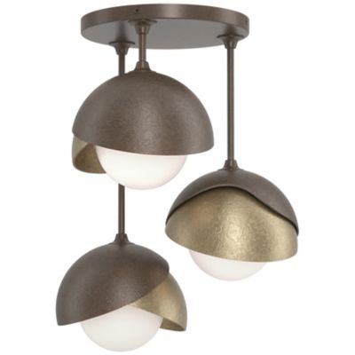 HBF2293698 Hubbardton Forge Brooklyn 3-Light Double Shade Sem sku HBF2293698