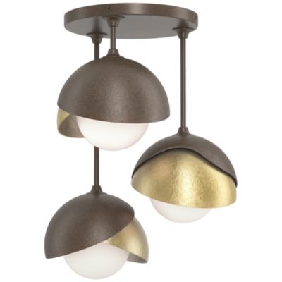 HBF2293705 Hubbardton Forge Brooklyn 3-Light Double Shade Sem sku HBF2293705