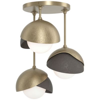 Hubbardton Forge Brooklyn 3-Light Double Shade Semi-Flushmount Light - Colo