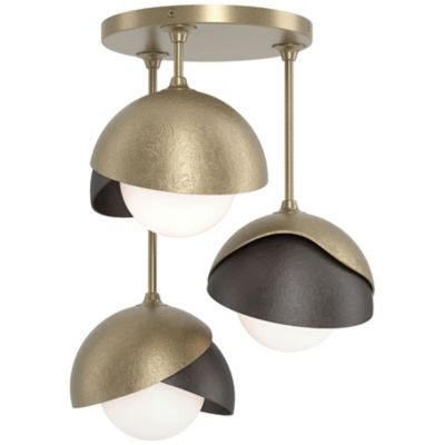 Hubbardton Forge Brooklyn 3-Light Double Shade Semi-Flushmount Light - Colo