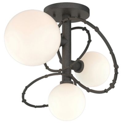 Hubbardton Forge Olympus 3-Light Semi-Flushmount Light - Color: Silver - Si