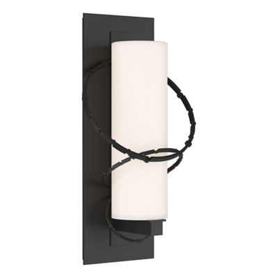 Hubbardton Forge Olympus Outdoor Wall Sconce - Color: Black - Size: Medium 