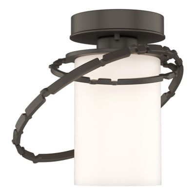 Hubbardton Forge Olympus Outdoor Semi-Flushmount Light - Color: Grey - Size