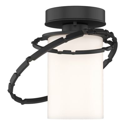 Hubbardton Forge Olympus Outdoor Semi-Flushmount Light - Color: Black - Siz