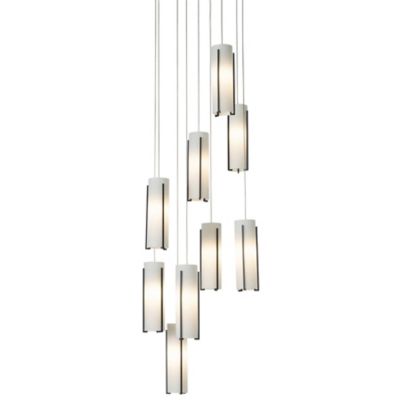 Hubbardton Forge Exos Round Multi-Light Pendant Light - Color: White - Size