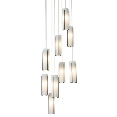 Hubbardton Forge Exos Round Multi-Light Pendant Light - Color: White - Size