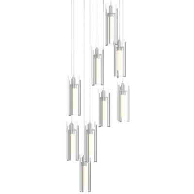 Hubbardton Forge Exos Round Multi-Light Pendant Light - Color: Clear - Size