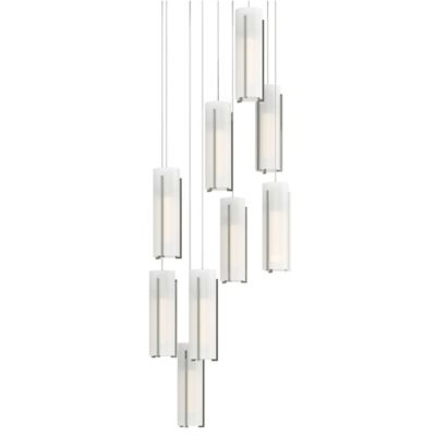 Hubbardton Forge Exos Round Multi-Light Pendant Light - Color: White - Size