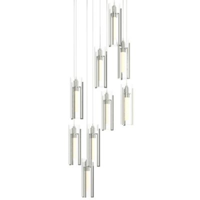 Hubbardton Forge Exos Round Multi-Light Pendant Light - Color: Clear - Size