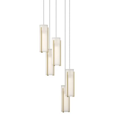 Hubbardton Forge Exos Round Multi-Light Pendant Light - Color: White - Size