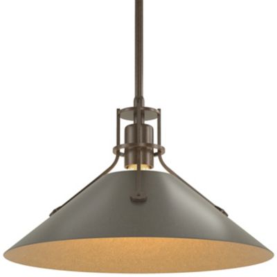 HBF2267331 Hubbardton Forge Henry Medium Steel Shade Pendant  sku HBF2267331