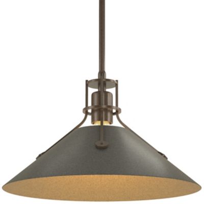 HBF2267336 Hubbardton Forge Henry Medium Steel Shade Pendant  sku HBF2267336