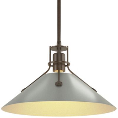 HBF2267332 Hubbardton Forge Henry Medium Steel Shade Pendant  sku HBF2267332