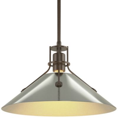 HBF2267335 Hubbardton Forge Henry Medium Steel Shade Pendant  sku HBF2267335