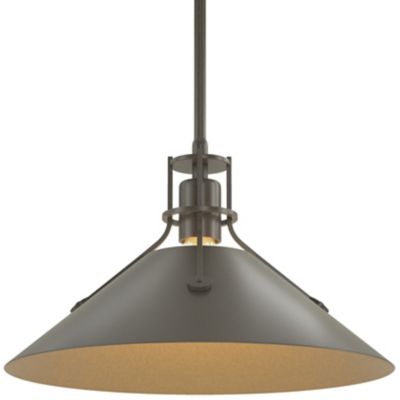 HBF2267358 Hubbardton Forge Henry Medium Steel Shade Pendant  sku HBF2267358