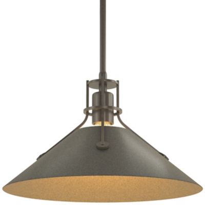 HBF2267363 Hubbardton Forge Henry Medium Steel Shade Pendant  sku HBF2267363