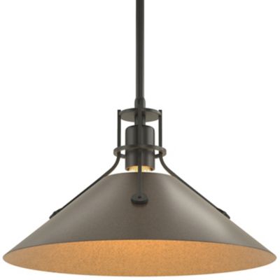 HBF2267328 Hubbardton Forge Henry Medium Steel Shade Pendant  sku HBF2267328