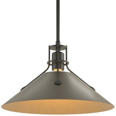 HBF2267322 Hubbardton Forge Henry Medium Steel Shade Pendant  sku HBF2267322