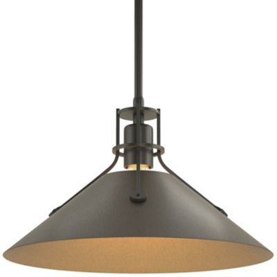 HBF2267325 Hubbardton Forge Henry Medium Steel Shade Pendant  sku HBF2267325