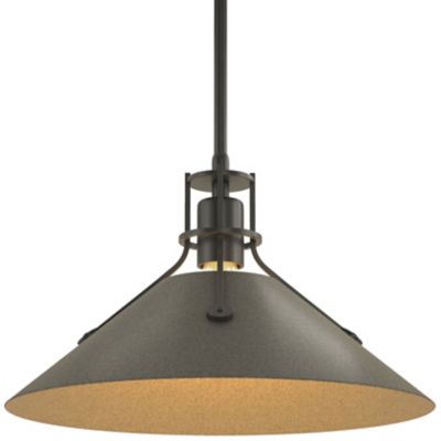 HBF2267327 Hubbardton Forge Henry Medium Steel Shade Pendant  sku HBF2267327