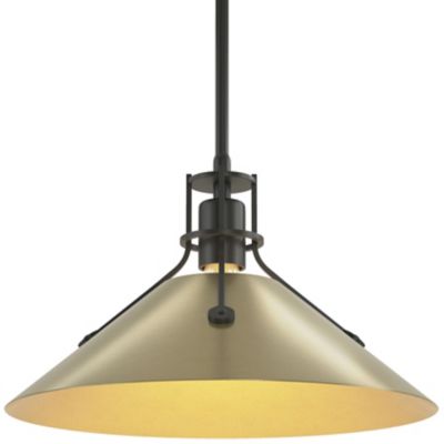 HBF2267329 Hubbardton Forge Henry Medium Steel Shade Pendant  sku HBF2267329