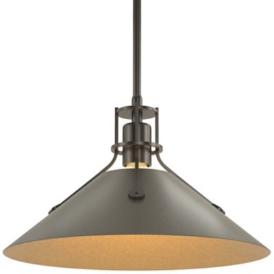 HBF2267349 Hubbardton Forge Henry Medium Steel Shade Pendant  sku HBF2267349