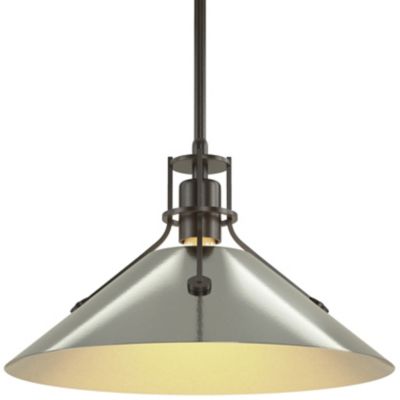 HBF2267353 Hubbardton Forge Henry Medium Steel Shade Pendant  sku HBF2267353