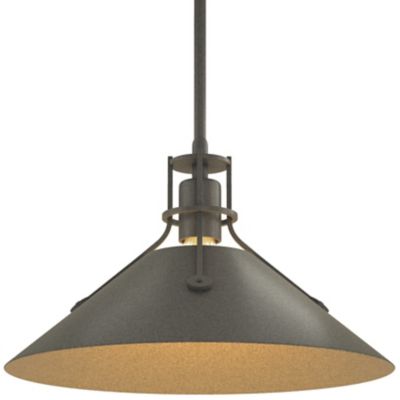 HBF2267390 Hubbardton Forge Henry Medium Steel Shade Pendant  sku HBF2267390