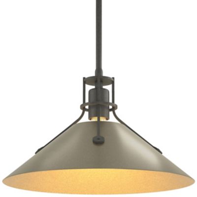 HBF2267387 Hubbardton Forge Henry Medium Steel Shade Pendant  sku HBF2267387