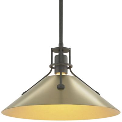 HBF2267392 Hubbardton Forge Henry Medium Steel Shade Pendant  sku HBF2267392