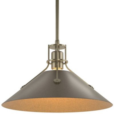 HBF2267373 Hubbardton Forge Henry Medium Steel Shade Pendant  sku HBF2267373