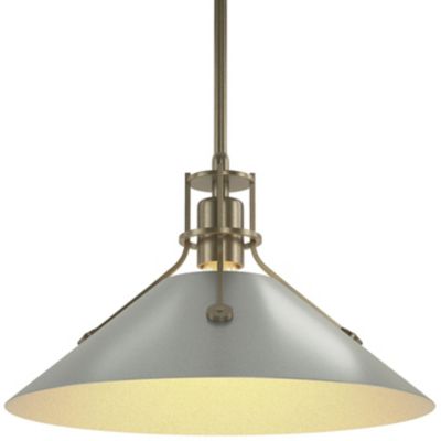 HBF2267368 Hubbardton Forge Henry Medium Steel Shade Pendant  sku HBF2267368