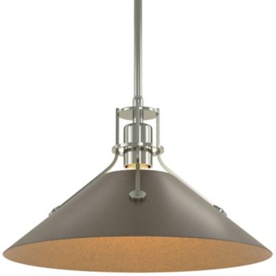 Hubbardton Forge Henry Medium Steel Shade Pendant Light - Color: Bronze - S